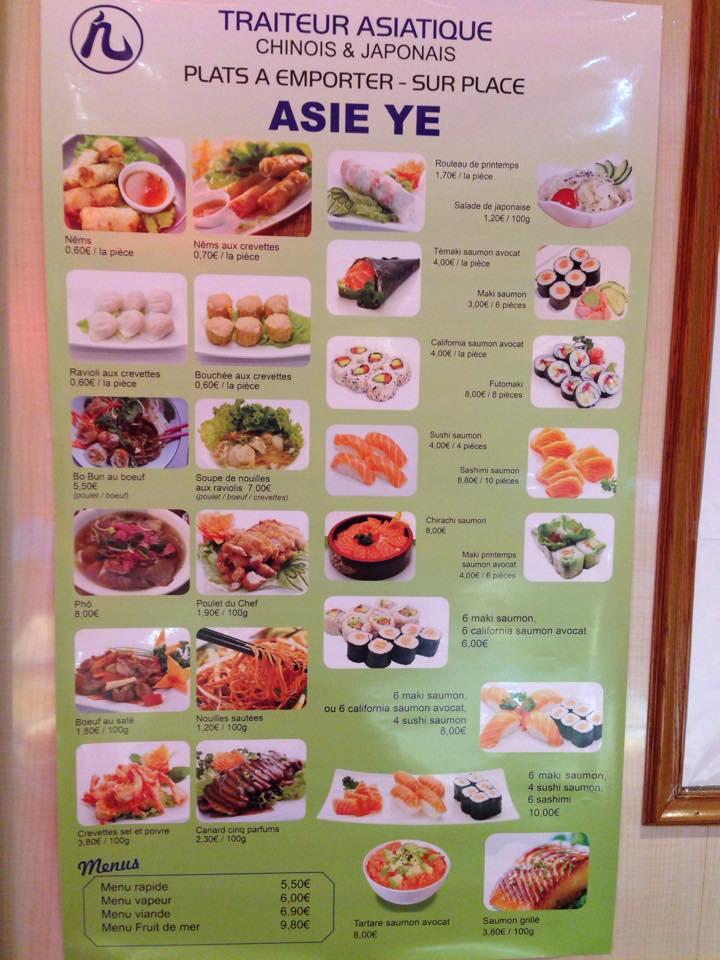 Asie Ye - Menu Image 1